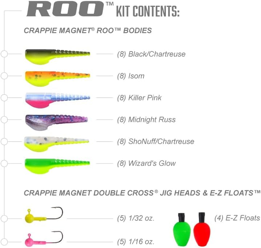 - Russ Bailey Roo Kit - 62 Piece Crappie Fishing Kit - Made in the USA