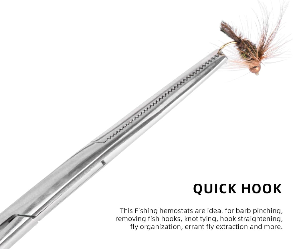 Fly Fishing Tools Kit Includes a Fishing Knot Tool and Line Clipper, Zinger Retractor and Hook Remover Forceps.