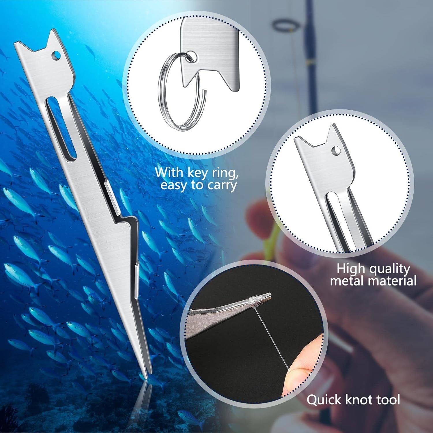 3 Pcs Fishing Line Knot Quick Tie Fishing Knot Tying Tool Fly Nail Knot Tool Fly Angler Accessories Fly Tying Equipment for Hooks Lures Lines Men