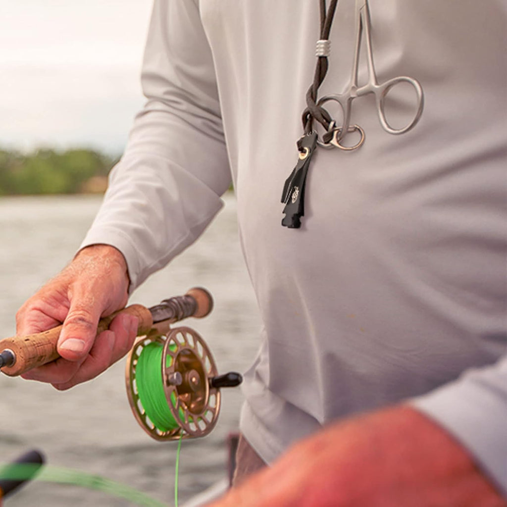 Fly Fishing Tools Kit Includes a Fishing Knot Tool and Line Clipper, Zinger Retractor and Hook Remover Forceps.