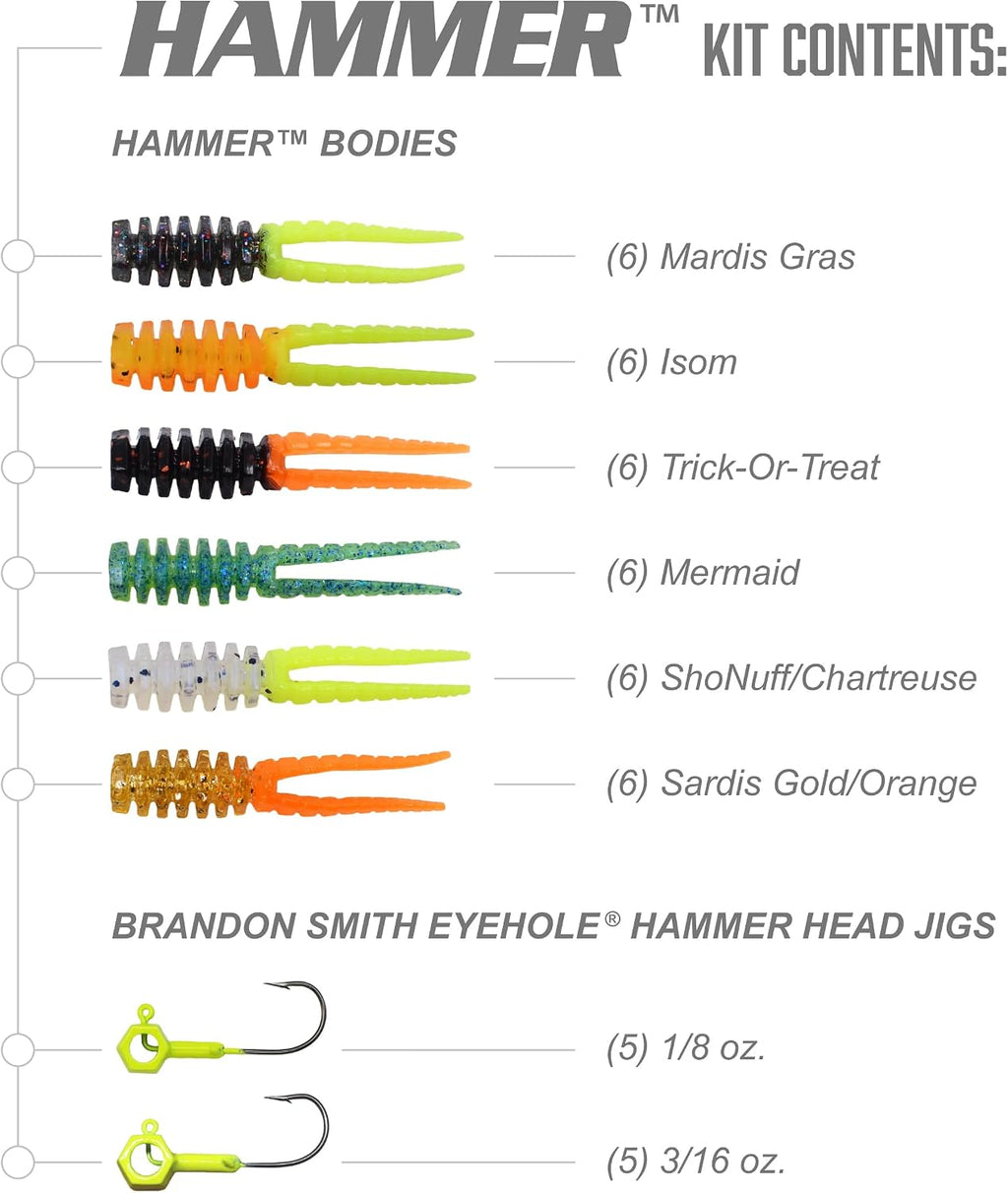 Hammer Kit - 52 Piece Crappie Fishing Kit - Made in the USA