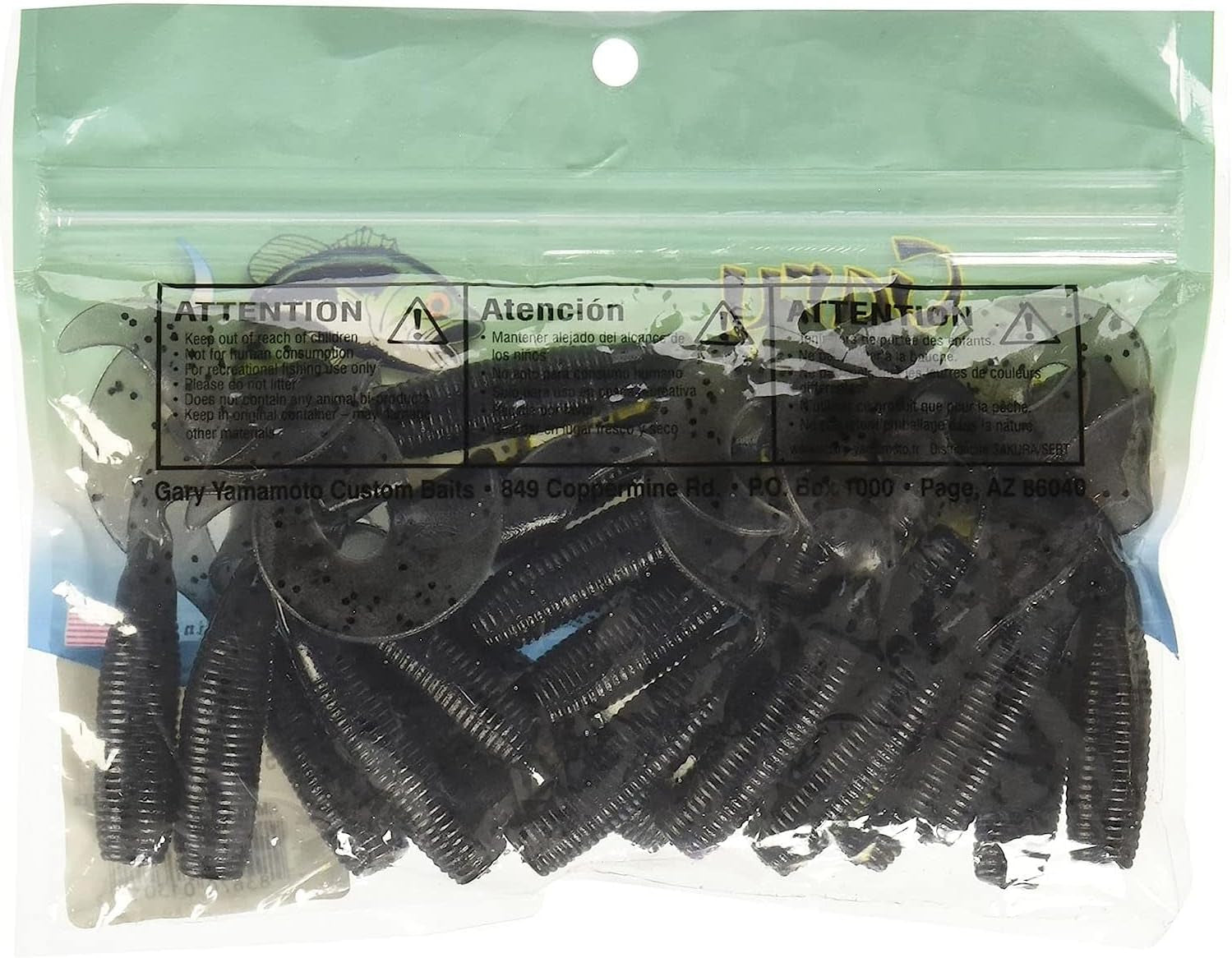 5" Single Tail Grub Soft Plastic Fishing Angling Swimbait Lures with Tail-Curling Action - 20 Pack