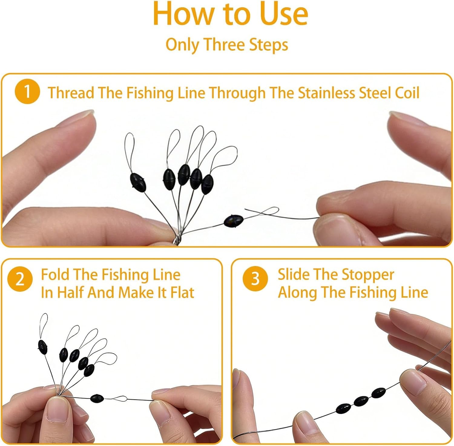 900PCS 6 in 1 Rubber Bobber Stops for Fishing Line Tough Tear-Resistant Bobber Stopper Tight Slip-Proof Stops L M and S Size Universal Tackle for Freshwater Saltwater Anglers Float Stop Kit (Black)