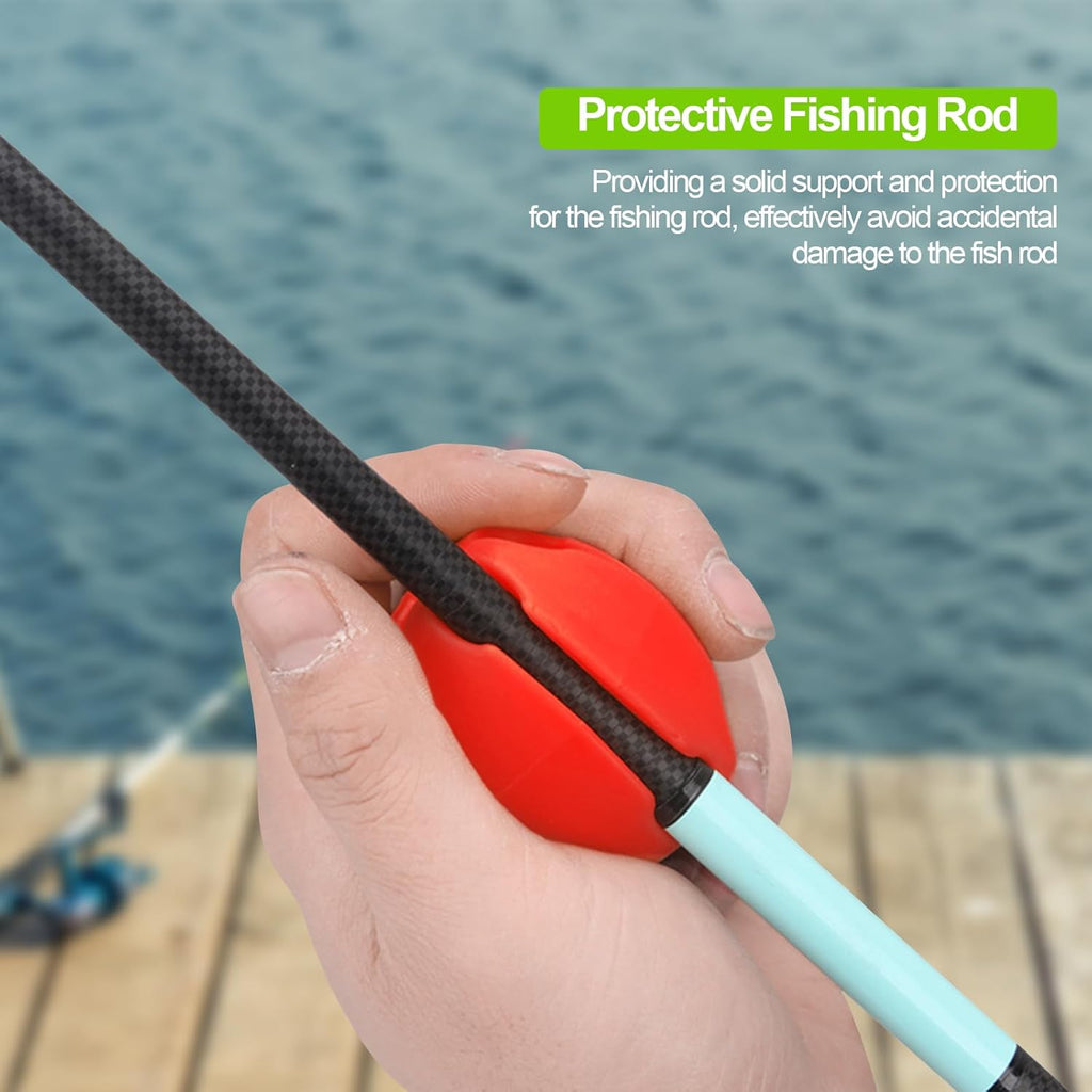 10 Pcs Silicone Fishing Rod Holder Straps Portable Fishing Rod Fixing Ball Comes with Fly Fishing Accessories for Fishing Enthusiasts(Polychromatic)