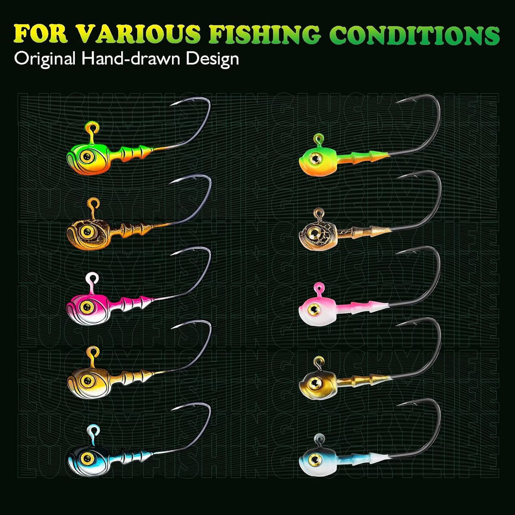 Swimbait Jig Head 40/30/25/20/15Pcs Freshwater Saltwater Jig Heads for Bass Walleye Trout Fishing Gifts for Men 1/8Oz 1/5Oz 1/4Oz 3/8Oz 1/2Oz