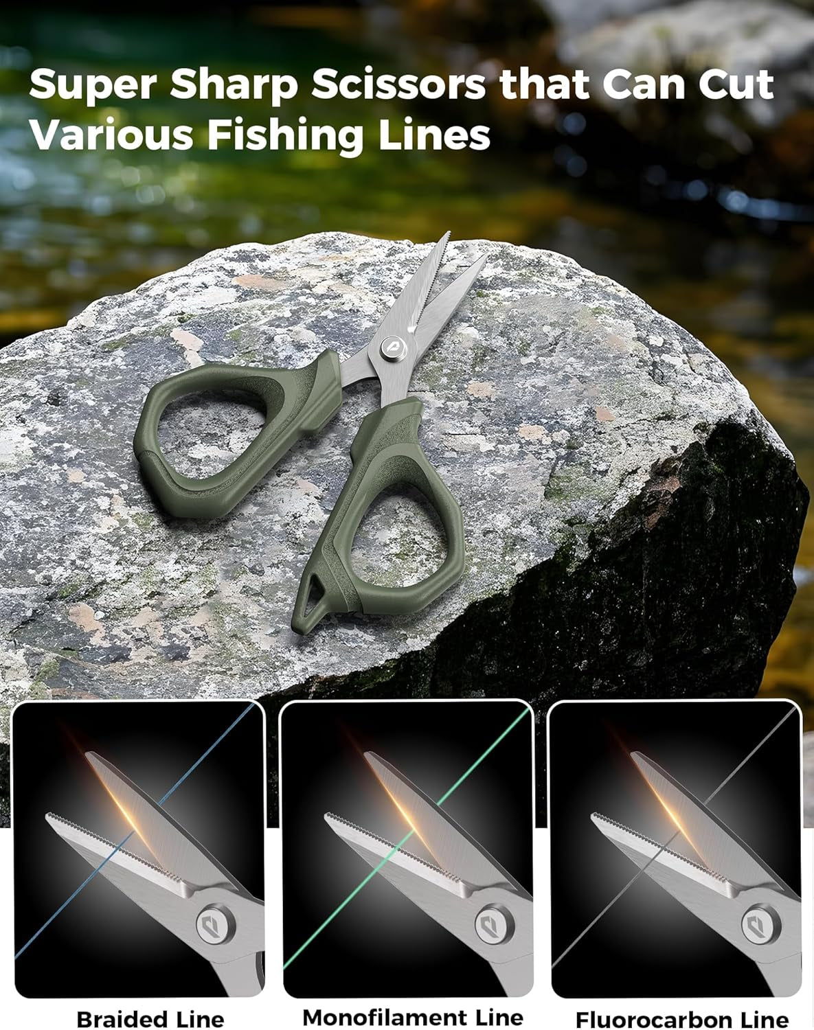 Fishing Tools Kit, Fishing Pliers,Fishing Scissors, Fishing Line Cutter for Braided Fishing Line,Fishing Gear with Lanyard