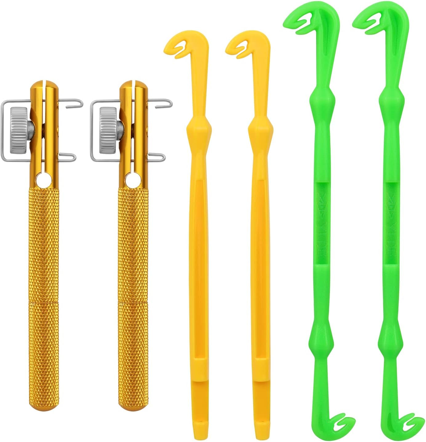 6 Pcs Fish Hook Line Quick Fishing Knot Tying Tool Kit with Disgorgers, Tie Fast Metal Fishing Line Tieing Tool, Portable Tying Knotting Tool for Fly Fishing Sea Fishing Casting Fishing