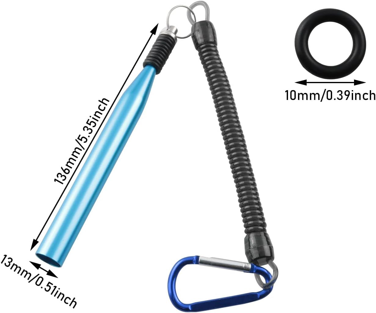 Wacky Rig Tool with 100 Pcs Wacky O-Rings Wacky Worm Rig Tool Kit for Baits Lures Fishing Accessories, Blue