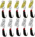 Fly Fishing Fly Kit, Handmade Fly Fishing Lures Dry Fly Wet Fly, Spinners Bait Fishing Spinners Lures Hook for Bass Salmon Trout Pike (10Pcs)