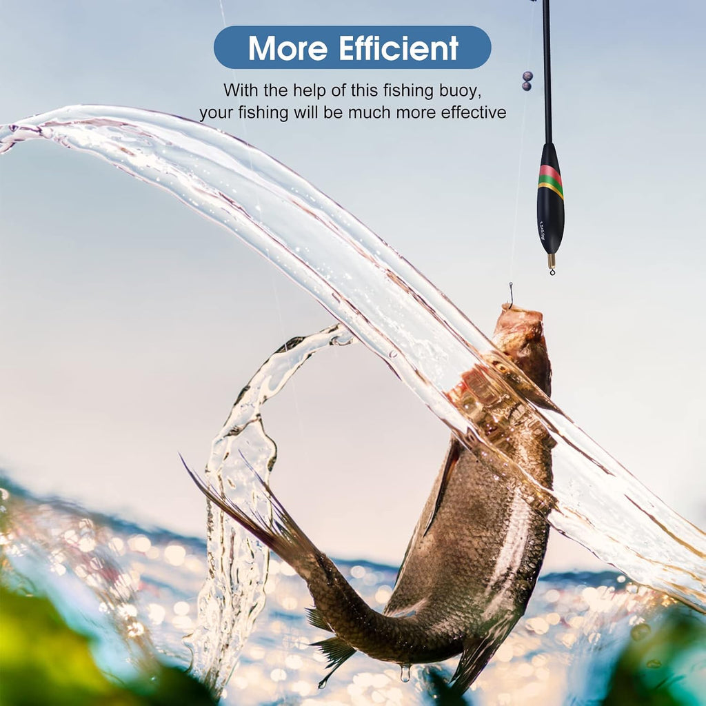 Fishing Floats and Bobbers - 3Pc Slip Bobbers for Crappie, 1.5+6G, 1.5+5G, 1.5+4G