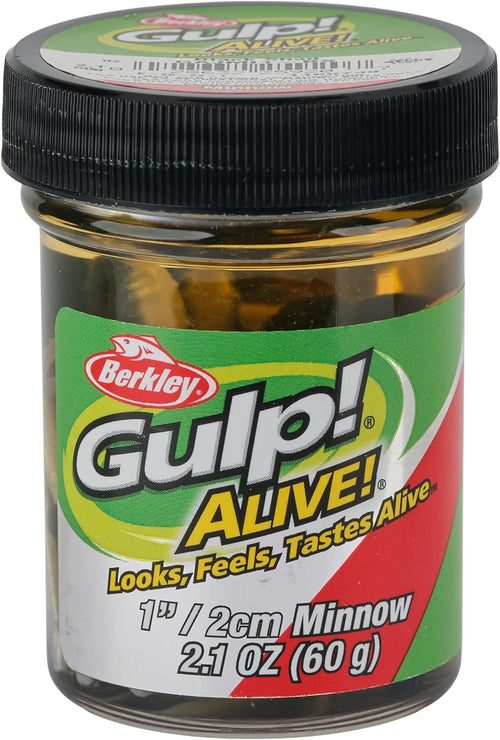 Berkley Gulp! Alive! Minnow - Black Shad, 1 Inch, 2.1 oz Jar - product image 2