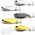 5PCS/10PCS Fishing Lures, Metal VIB Hard Blade Baits, Spinner Spoon Metal Fishing Spoon Crankbaits Swimbaits for Trout Walleye Crappie