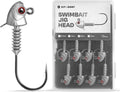 Swimbait Jig Heads with Stacked Cone Keeper, Minnow Style Eye Fishing Jighead 3/16 1/4 3/8 1/2Oz (15 Pcs)