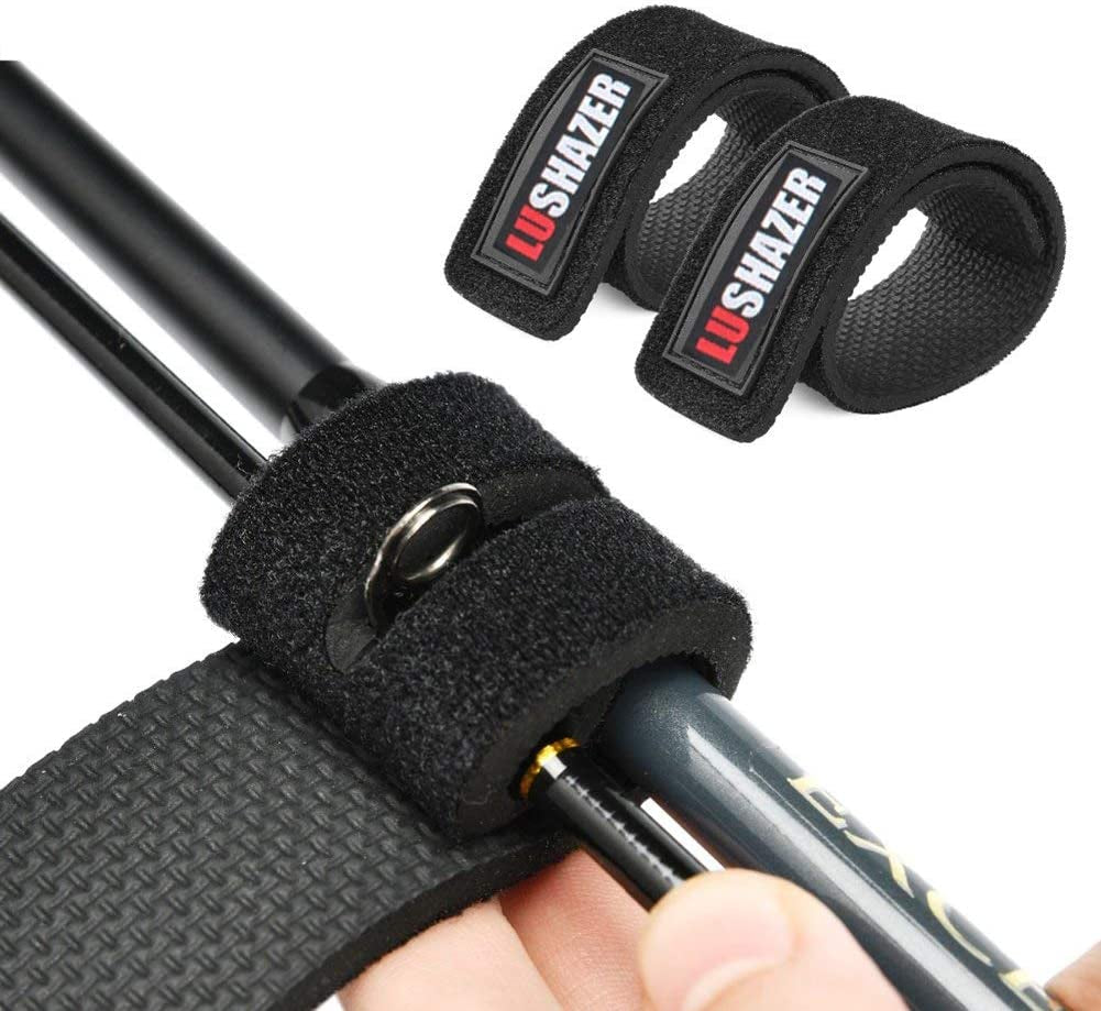 Fishing Rods Belt Stretchy Rod Straps Fishing Tackle Ties Cable Fishing Rod Holders Fit for Casting Rods, Spinning Rods and Fly Rods (5 Color, 10 Pcs)