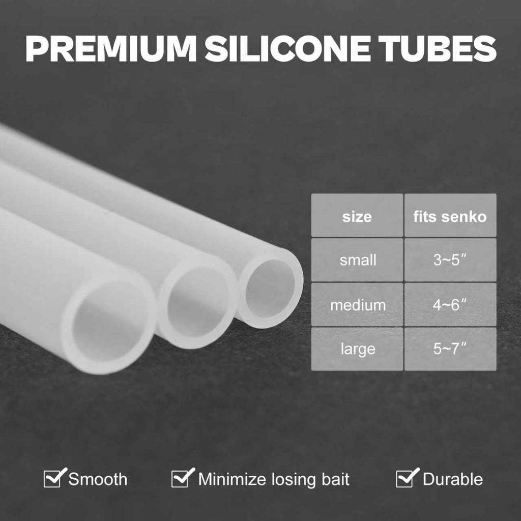 Wacky Rig O Ring Tool Kit - 15 Silicone Tubing (S/M/L) with Stainless Steel Tool for Senko Worms