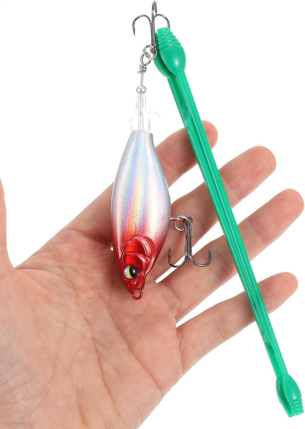 6 Pcs Fish Hook Remover, Double-Head Design Fishing Gear | Fish Hook Remover Tool Accessories (Red, Green, Yellow)
