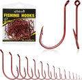 Octopus Hooks Fishing Hooks 50-100PCS Black Red Octopus Hooks for Saltwater Freshwater #10-8/0