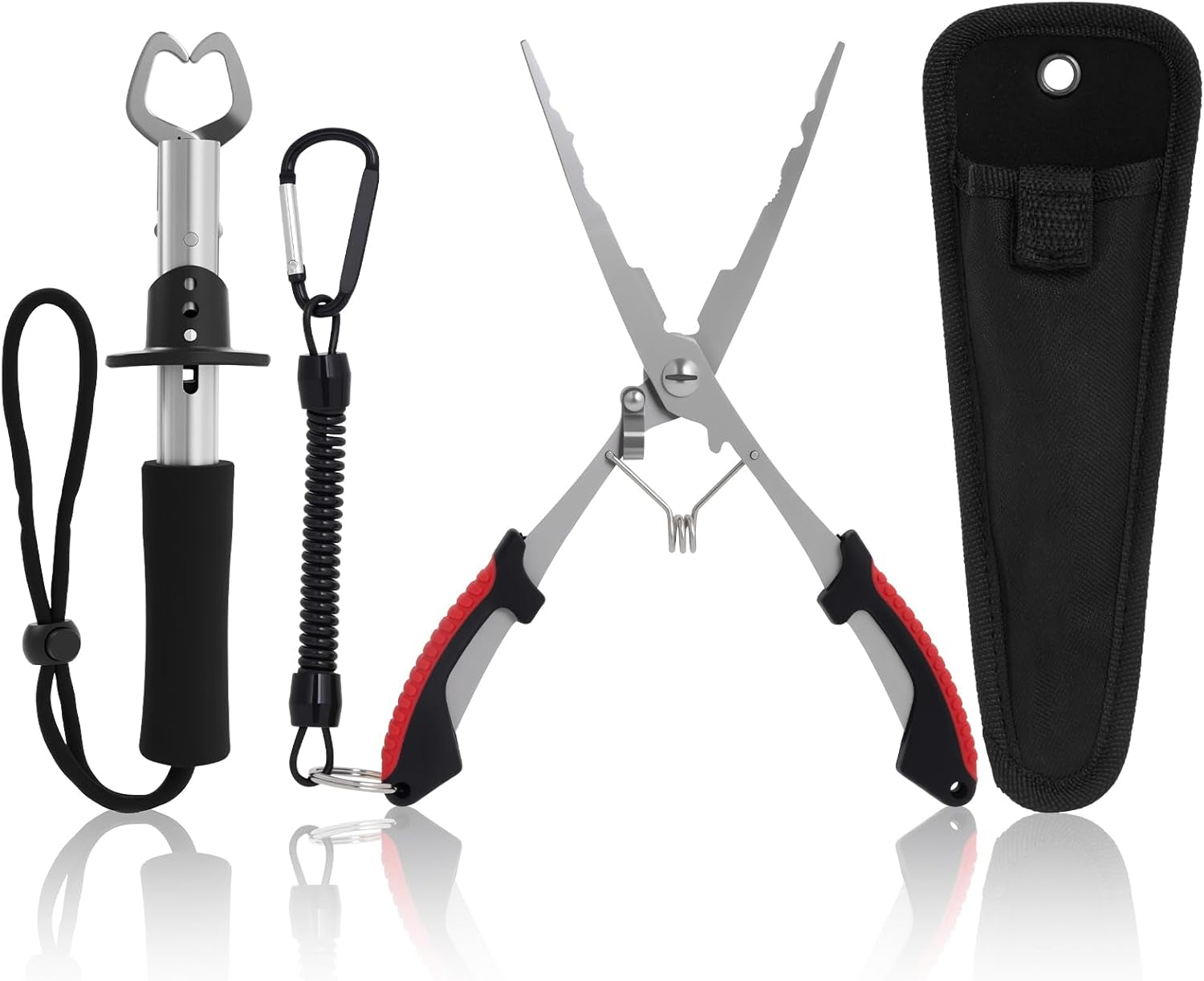 Fishing Tool Set, Fish Lip Gripper Pliers and Upgraded Muti-Function Fishing Pliers, for Fly Fishing, Ice Fishing, for Fishing Enthusiasts - Gift for Men