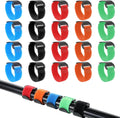 20PCS Fishing Rod Straps, Fishing Pole Straps Colorful Tackle Ties Cable Holders Fit Angler'S Accessory for Organizing and Protecting Fishings Rods Fit for Casting Rods, Fly