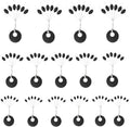 900PCS 6 in 1 Rubber Bobber Stops for Fishing Line Tough Tear-Resistant Bobber Stopper Tight Slip-Proof Stops L M and S Size Universal Tackle for Freshwater Saltwater Anglers Float Stop Kit (Black)