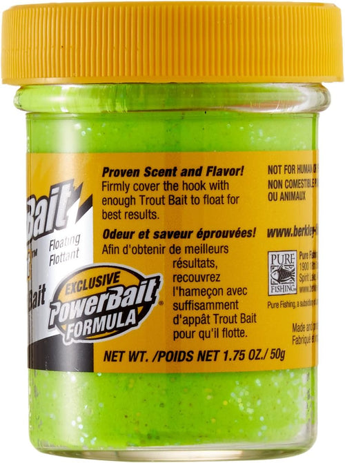 Berkley PowerBait Glitter Trout Bait - Chartreuse, 1.75 oz - product image 2