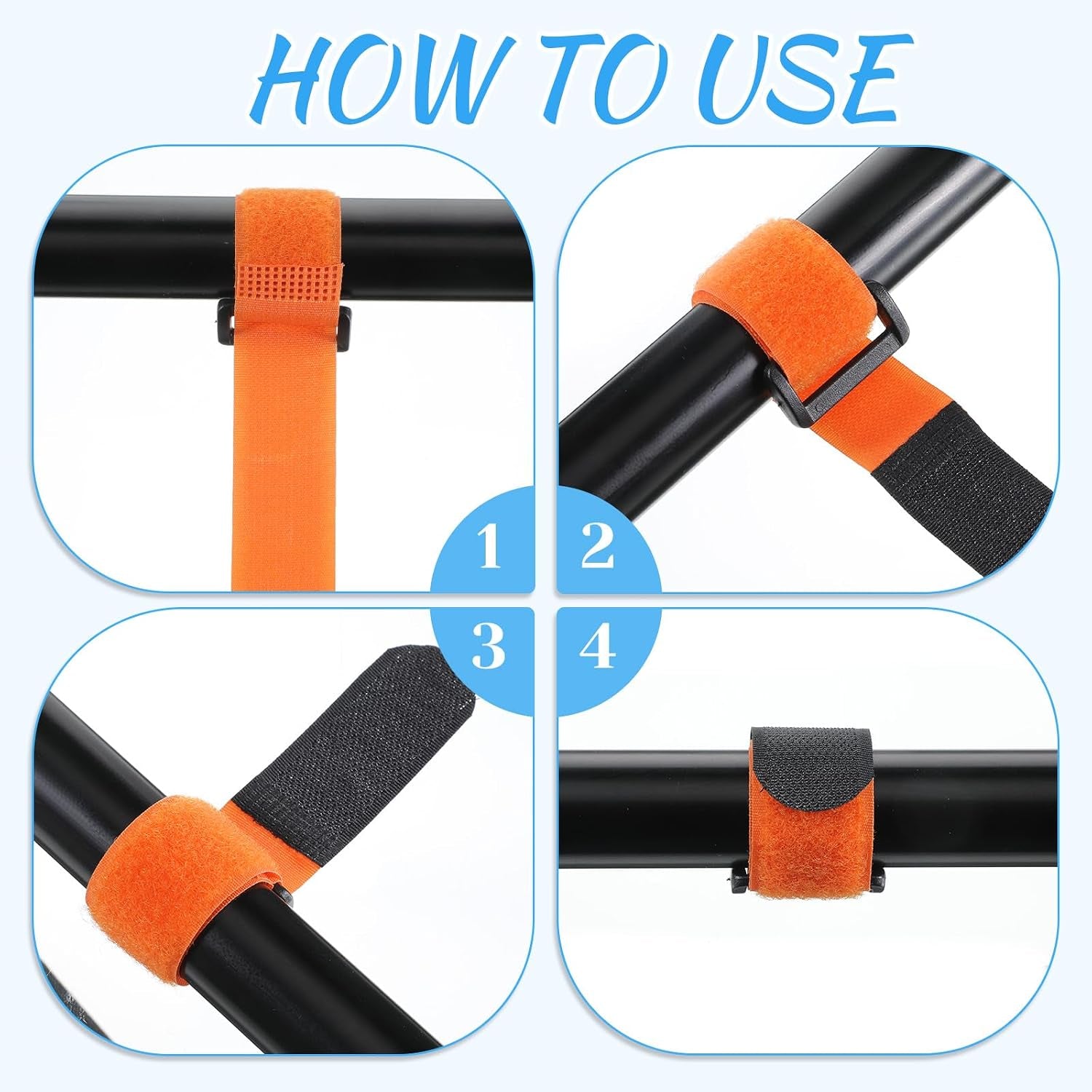 20PCS Fishing Rod Straps, Fishing Pole Straps Colorful Tackle Ties Cable Holders Fit Angler'S Accessory for Organizing and Protecting Fishings Rods Fit for Casting Rods, Fly
