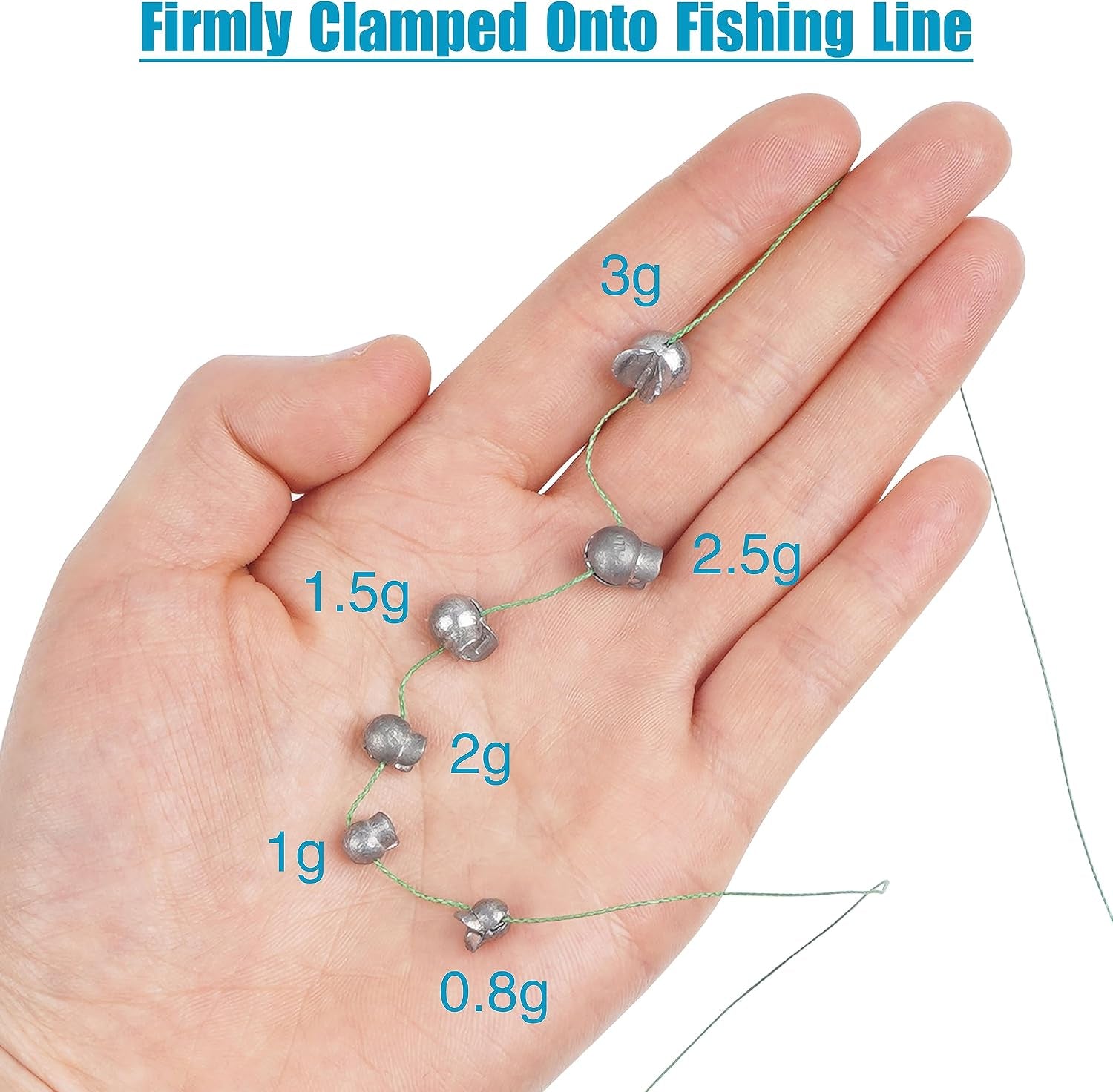 Split Shot Fishing Weight 110Pcs Fishing Weights Sinkers Removable Clip on Fly Fish Line round Lead Weights for Bass Trout Walleye