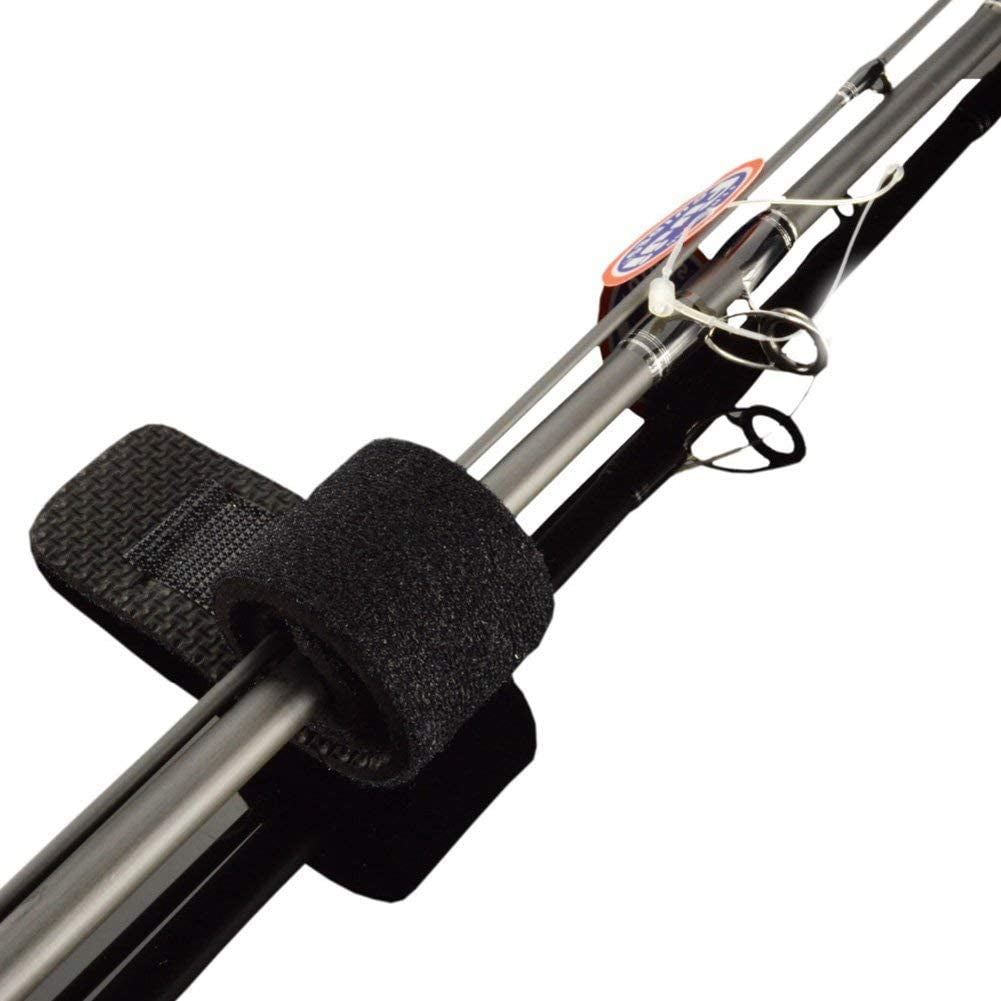 Fishing Rods Belt Stretchy Rod Straps Fishing Tackle Ties Cable Fishing Rod Holders Fit for Casting Rods, Spinning Rods and Fly Rods (5 Color, 10 Pcs)