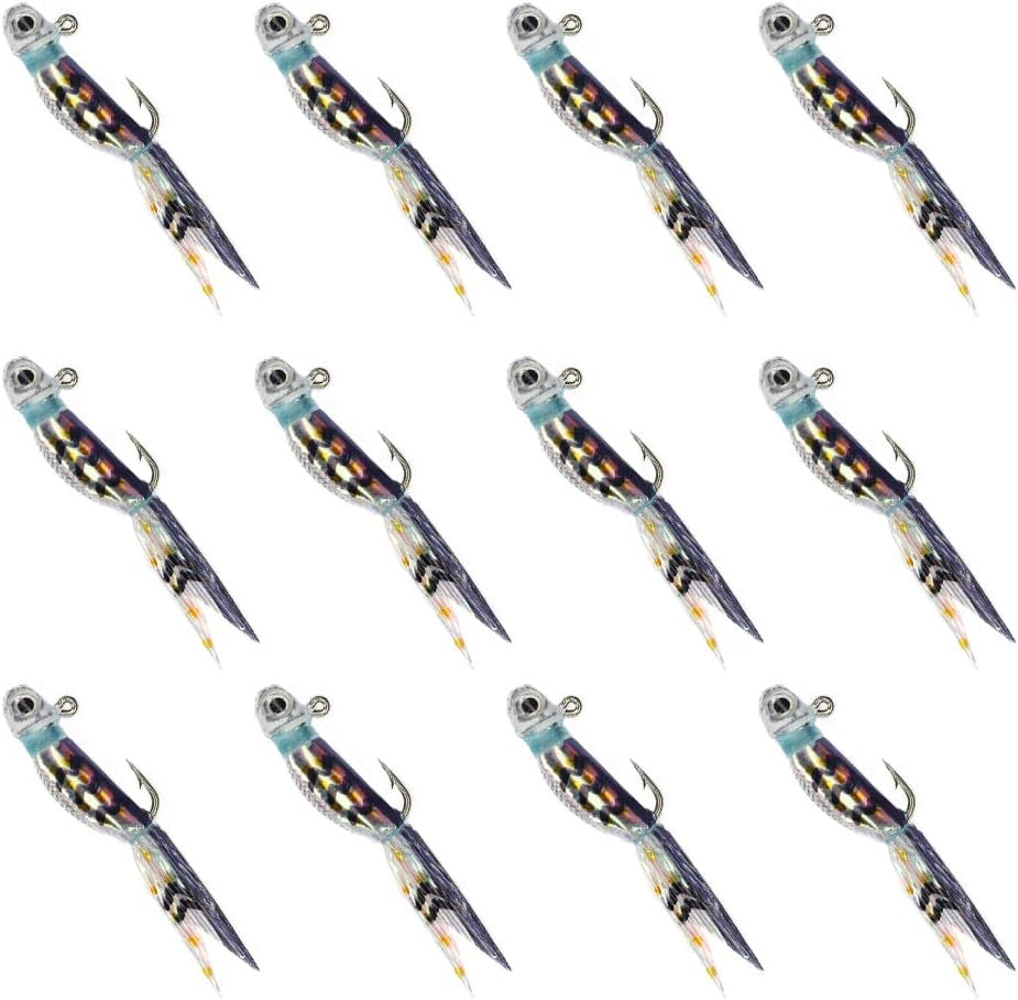 Silverside Minnow Crappie Jig 12Pcs
