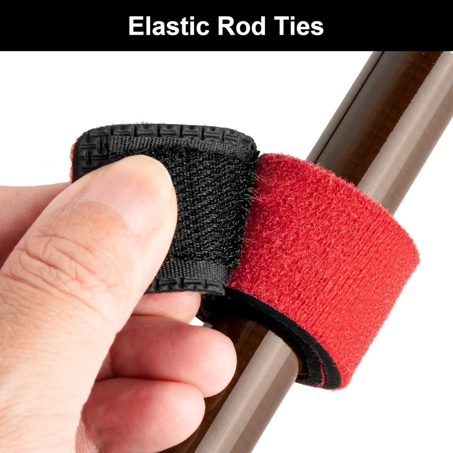 8 Pcs Fishing Rod Straps Adjustable Neoprene Ties Elastic Fishing Rod Tackle Belt Ties Casting Rod Straps for Fixed Casting Rods & Spinning Rods & Fly Rods Wrap Protectors