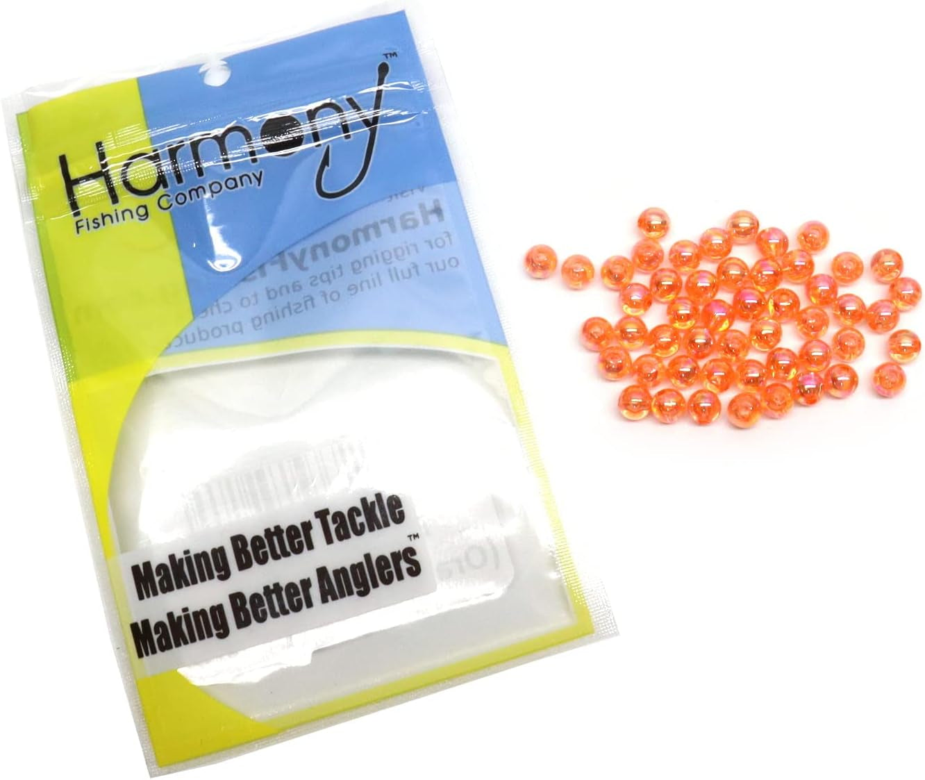 Harmony Fishing - Holographic Beads for Fishing Rigs, Baits & Lures (50 Pack)