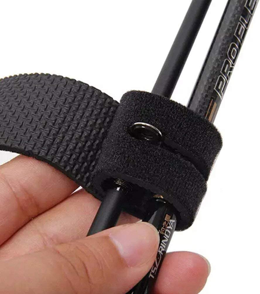 Fishing Rods Belt Stretchy Rod Straps Fishing Tackle Ties Cable Fishing Rod Holders Fit for Casting Rods, Spinning Rods and Fly Rods (5 Color, 10 Pcs)