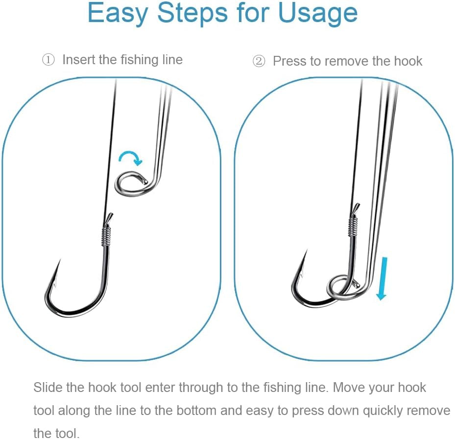 Fish Hook Remover Tool, 4 Pack Fishing Hook Quick Removal Devices with Storage Tube, Security Hook Extractor Equipment, Fishing Gear Dehooker Tools for Adult