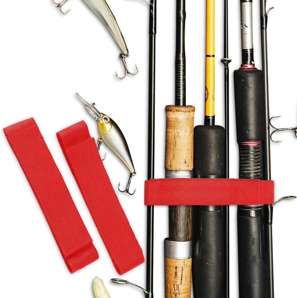 4 Pcs Fishing Rod Straps for Boat Deck 28.1'' Nylon Rod Straps( up to 5) with 24 Screws Secure for Fishing Boat Accessories