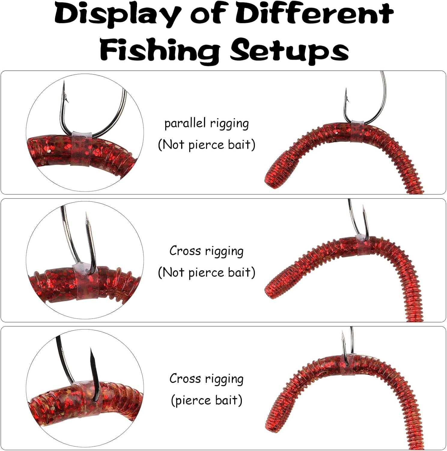 Wacky Worm O-Rings with Tool - Heavy Duty Silicone Bait Saver Kit for Senko Worms, Prevents Bass from Tearing Soft Plastics, Fits 3-6" Stick Baits for Wacky & Neko Rig (151Pc or 181Pc Options)