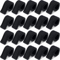 Fishing Rod Ties Fishing Rod Wrap Strap Fishing Pole Belt Stretchy Rod Holder Elastic Fishing Tackle Ties Casting Rod Strap (Black Color, 20 Pcs)