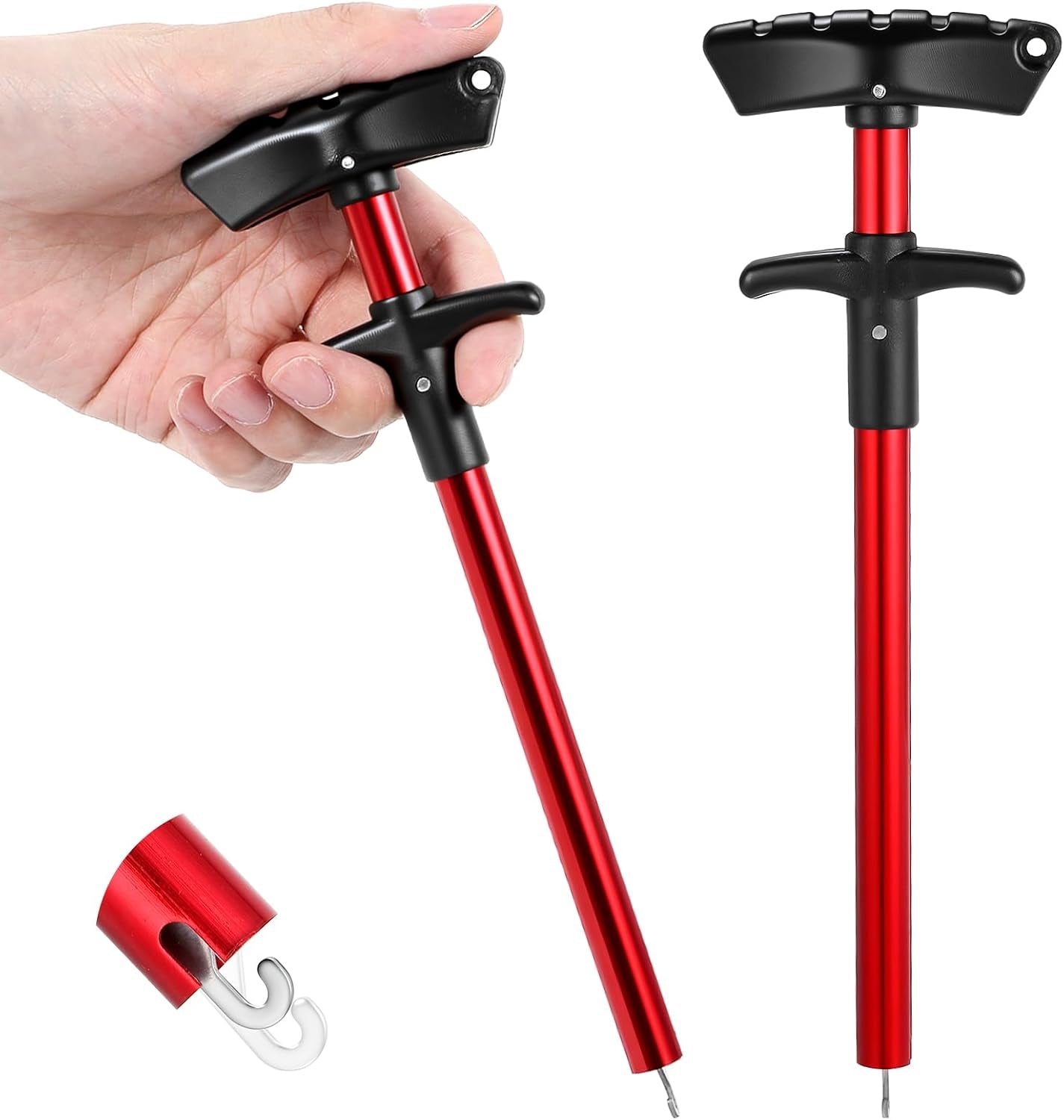2 Pack Fish Hook Remover Tool, 10 Inch Hook Remover Tool Fishing(Red)