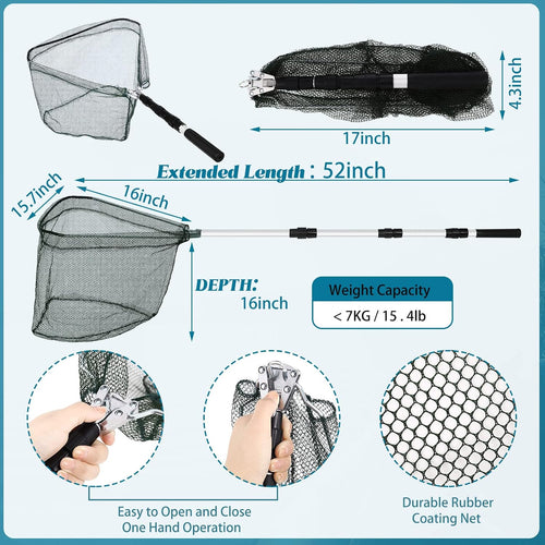134 Pcs Fishing Tool Kit Fishing Gear and Equipment Fishing Pliers Kit Fish Hook Remover Tool Fishing Lip Gripper Set Fishing Lures Baits Tackle Accessories (Blue, Cute Style)