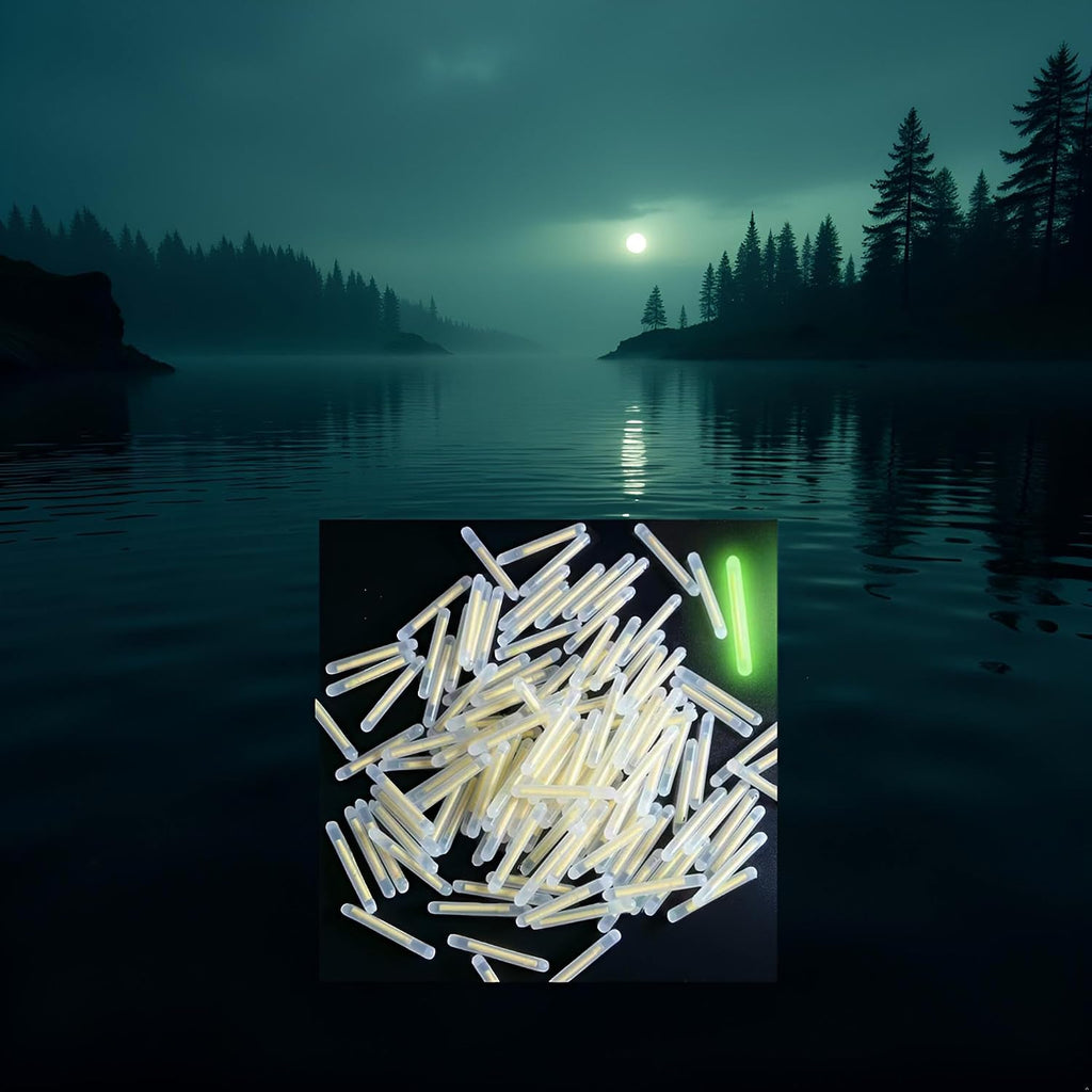 100Pcs Yellow 3Mm Fishing Float Light Stick Fluorescent Yellow Light,Fluorescent Dark Glow Sticks Float Corks, Night Fishing Fishing Floats Terminal Tackle and Accessories