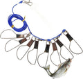 Fish Stringer，Fishing Stringer Set, 16Ft Fish Holder Rope with 8 Rotating Snap Locks and Ground Anchor, Heavy Duty Fish Lock for Trout, Perch, Bass, Saltwater or Freshwater Use
