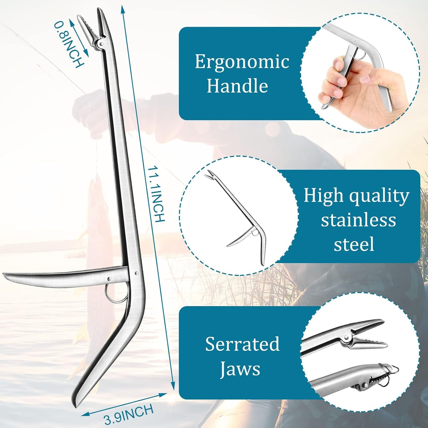 134 Pcs Fishing Tool Kit Fishing Gear and Equipment Fishing Pliers Kit Fish Hook Remover Tool Fishing Lip Gripper Set Fishing Lures Baits Tackle Accessories (Blue, Cute Style)