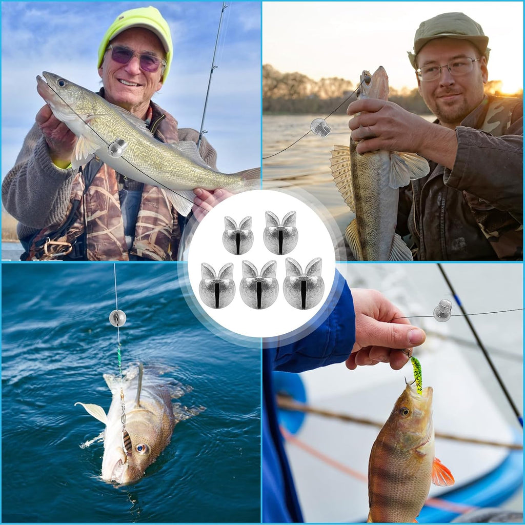 Fishing Weights Sinkers, 250/120Pcs Lead Split Shot Fishing Sinkers Open Mouth Design Weights Clip Freshwater Saltwater Fishing Accessories