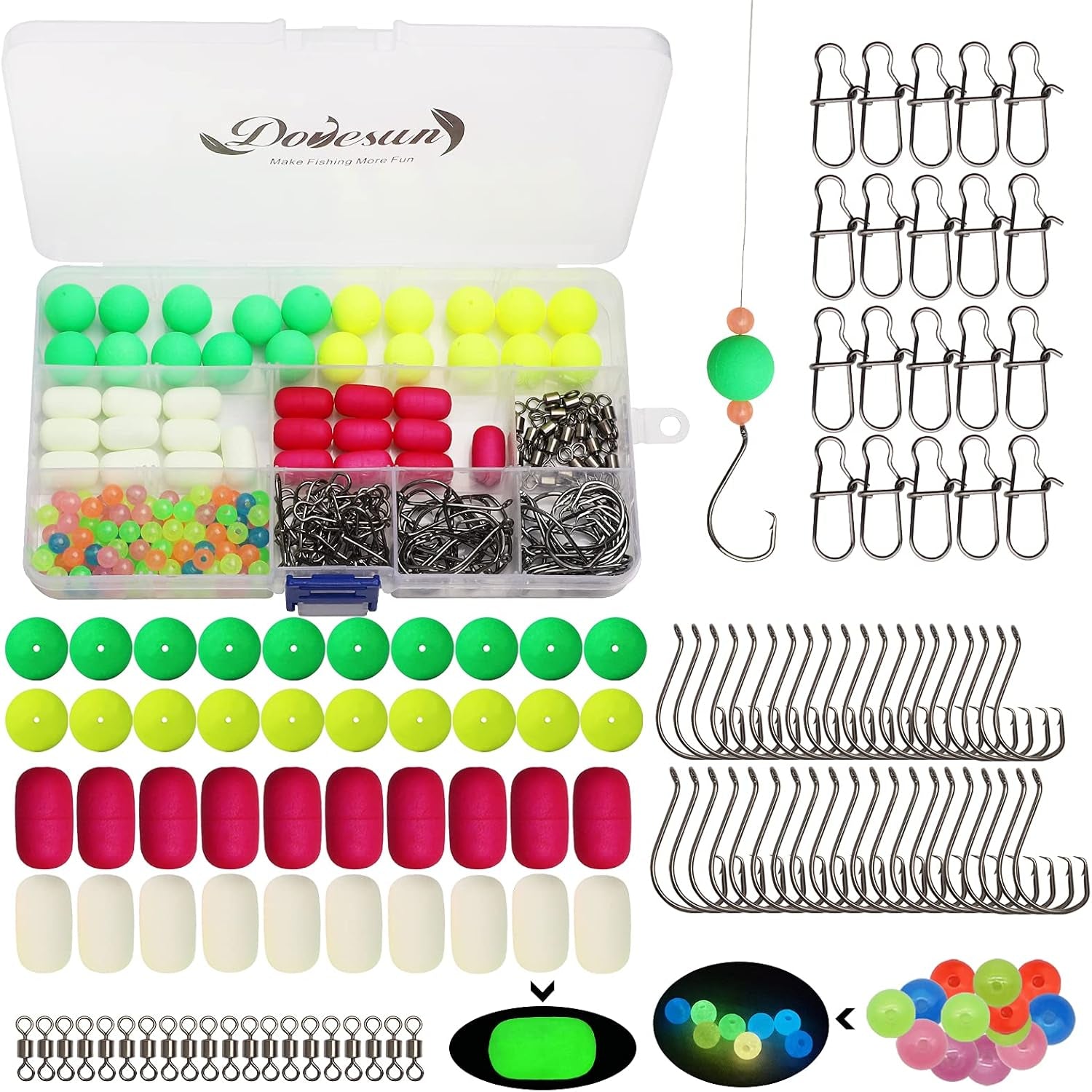 220/104/80/60/54/52/42Pcs Pompano Rig Floats for Surf Fishing Foam Bobbers for Fishing Fly Fishing Bobbers Floats Bright Color Kit/Round/Cylindrical/Heart/Bullet/Pill/Spin Shape