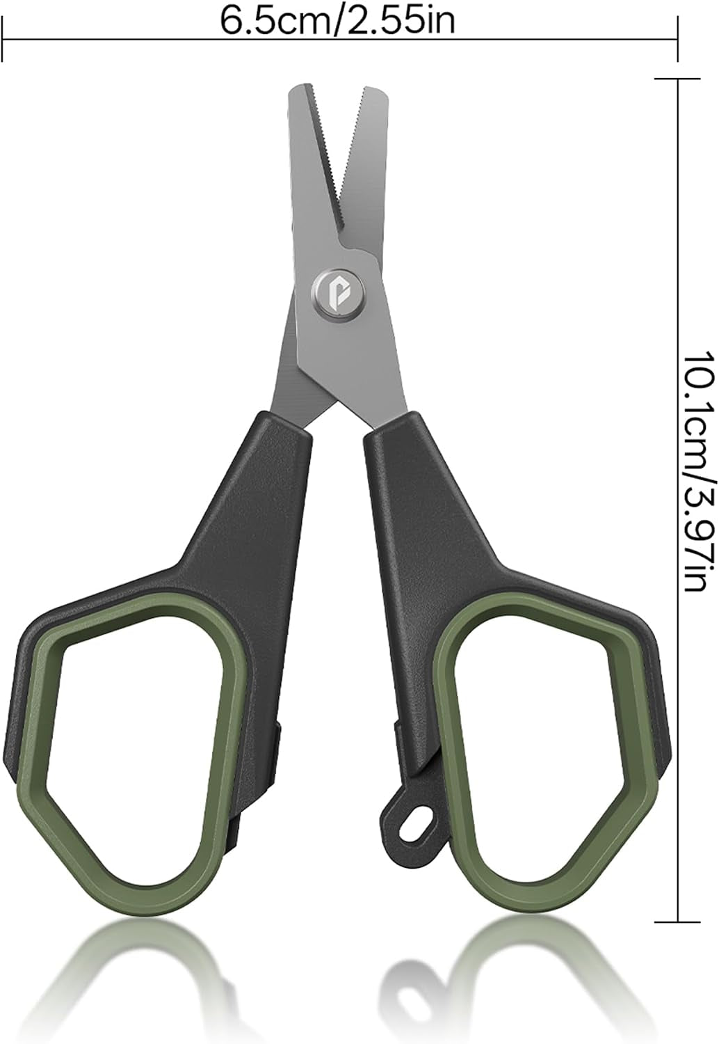 2Pc Fishing Scissors,3.9" Stainless Steel Fishing Line Cutter for Fishing Braided Line,Non-Slip Grip Small Fishing Scissors for Saltwater