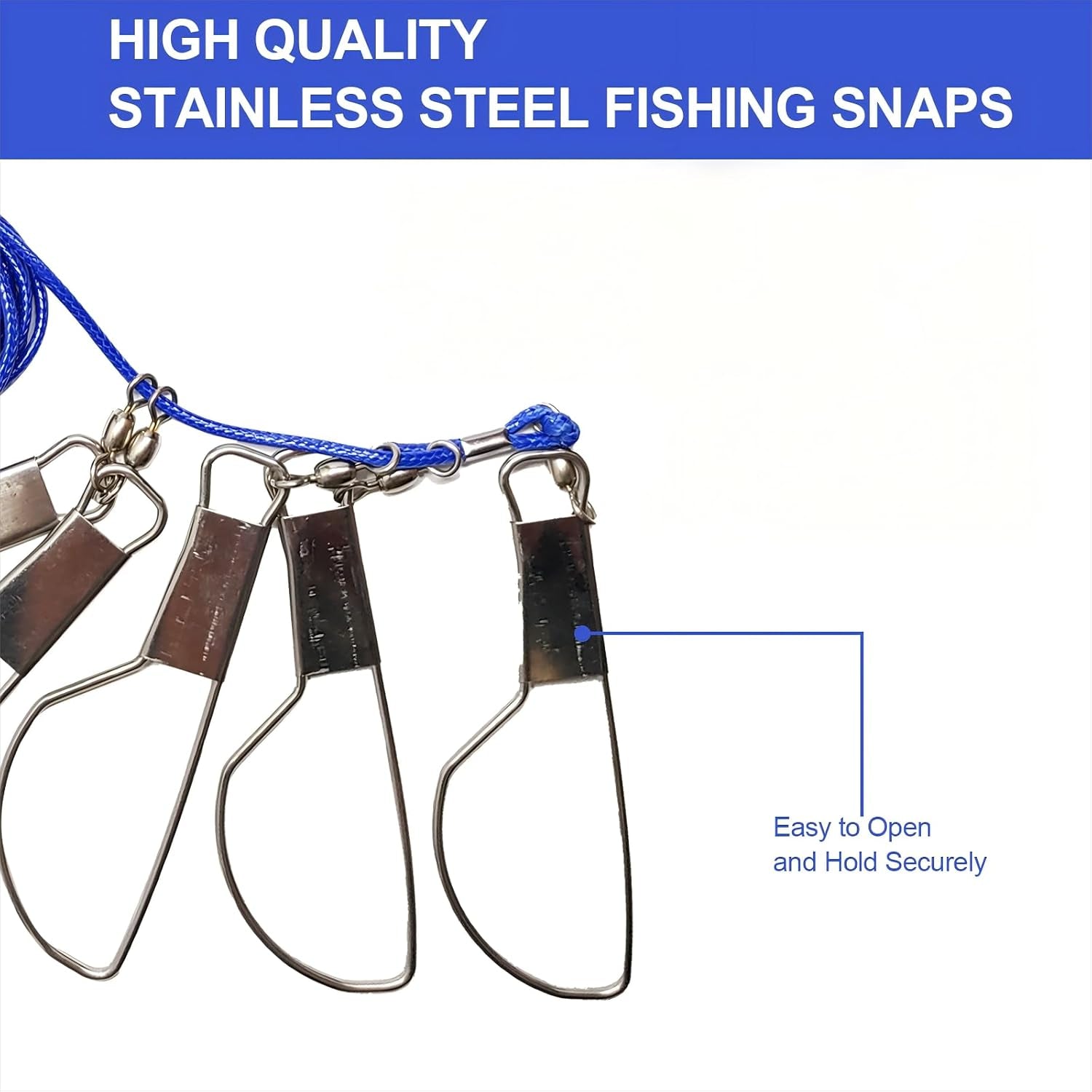 Fish Stringer，Fishing Stringer Set, 16Ft Fish Holder Rope with 8 Rotating Snap Locks and Ground Anchor, Heavy Duty Fish Lock for Trout, Perch, Bass, Saltwater or Freshwater Use