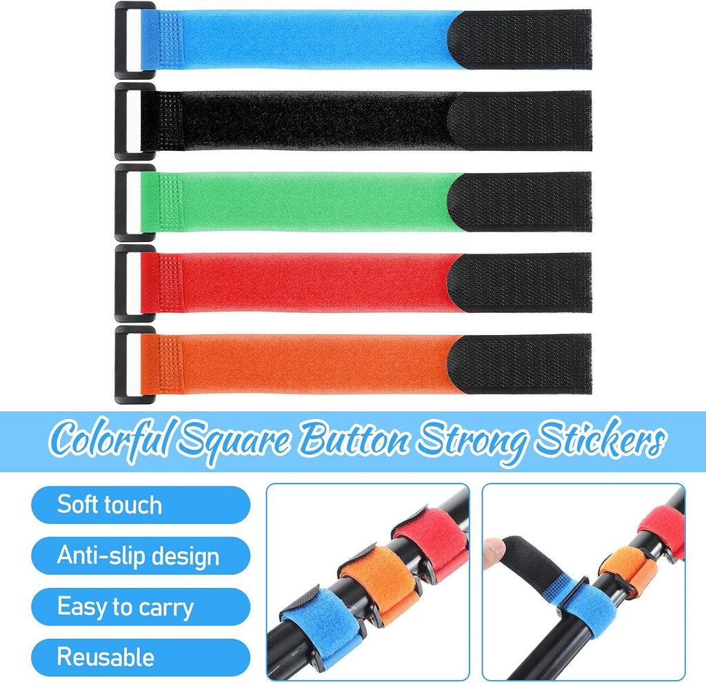 20PCS Fishing Rod Straps, Fishing Pole Straps Colorful Tackle Ties Cable Holders Fit Angler'S Accessory for Organizing and Protecting Fishings Rods Fit for Casting Rods, Fly