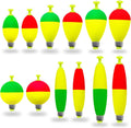 12 Pcs Fishing Bobbers Floats,Snap-On Fishing Bobber Fishing Float Corks Weighted Bobbers for Fishing Crappie Panfish Bluegill Trout