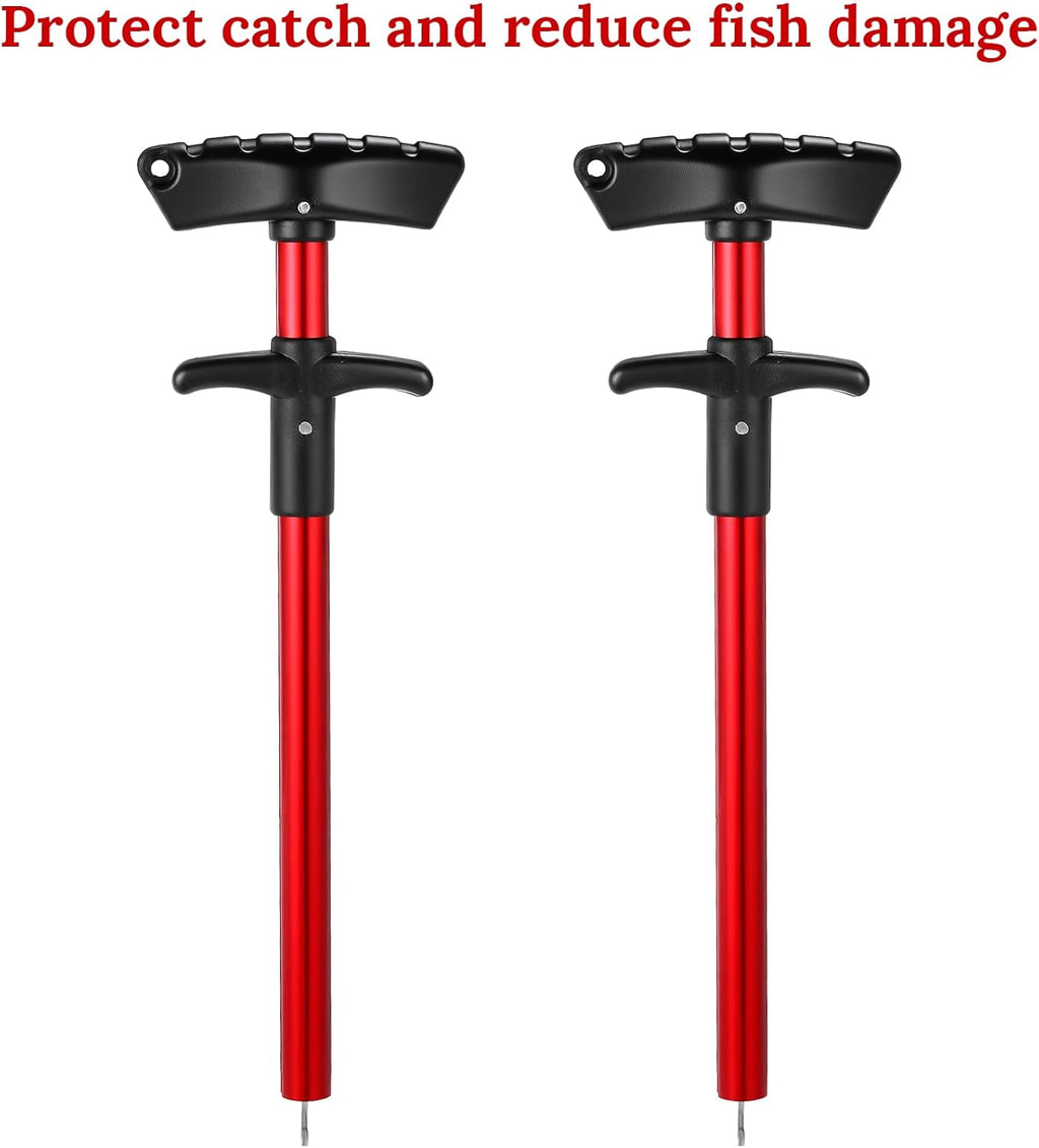 2 Pack Fish Hook Remover Tool, 10 Inch Hook Remover Tool Fishing(Red)