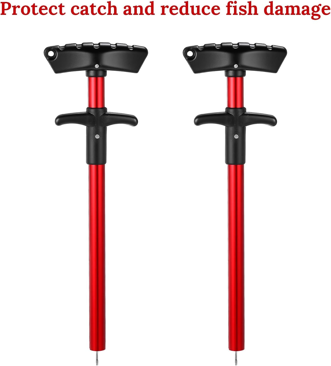 2 Pack Fish Hook Remover Tool, 10 Inch Hook Remover Tool Fishing(Red)