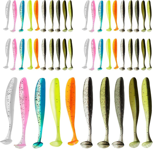 Ahltoiex Paddle-Tail Soft Baits - 2.76 Inch, 50-Pack